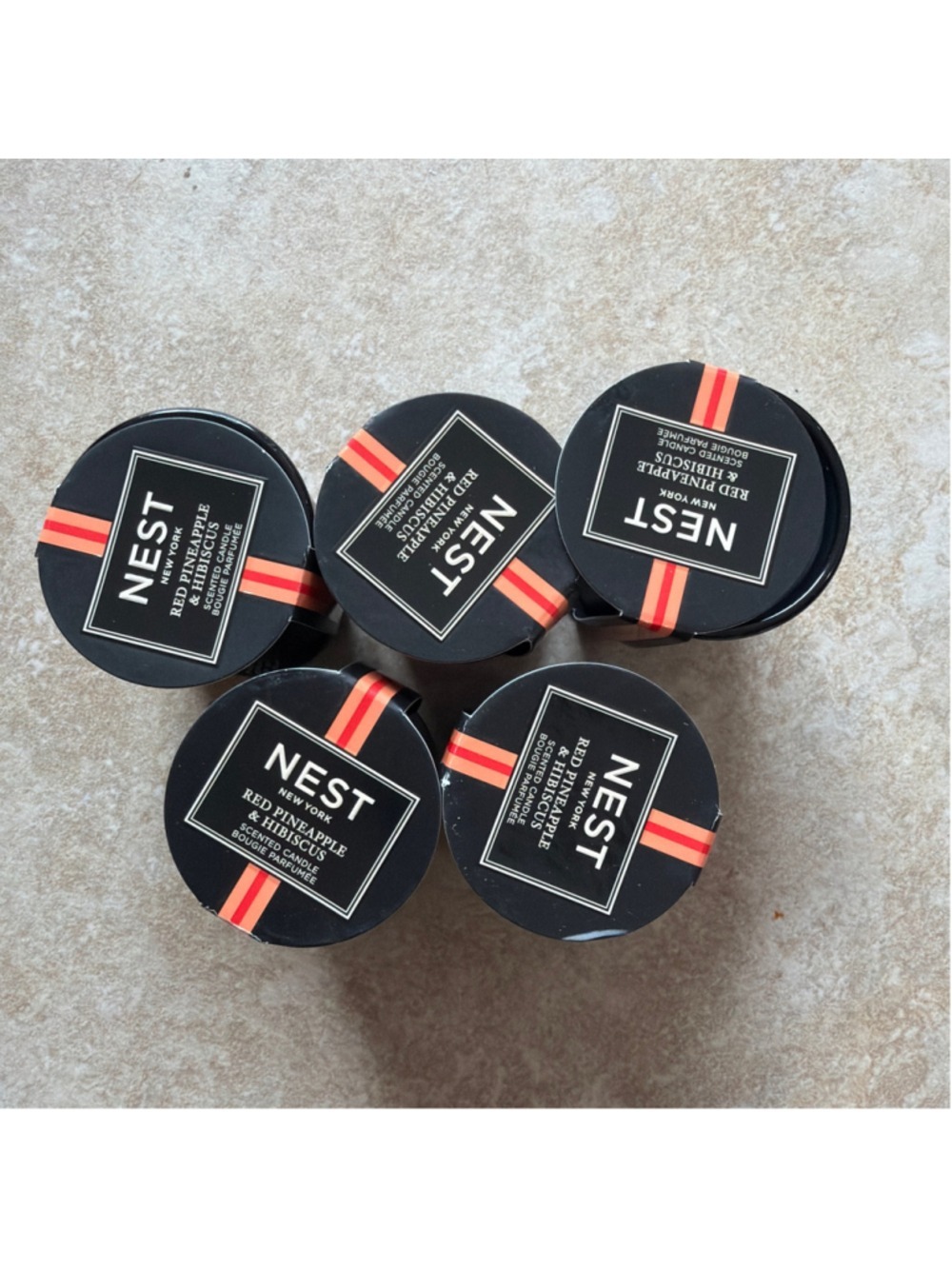 NEST New York Red Pineapple & Hibiscus Scented Candle One Size Black Red